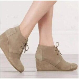 Toms Kala Suede Wedge Ankle Boots